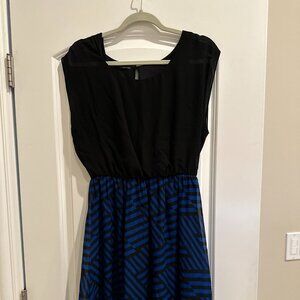 Black and Blue Chevron Dress- Maurice's